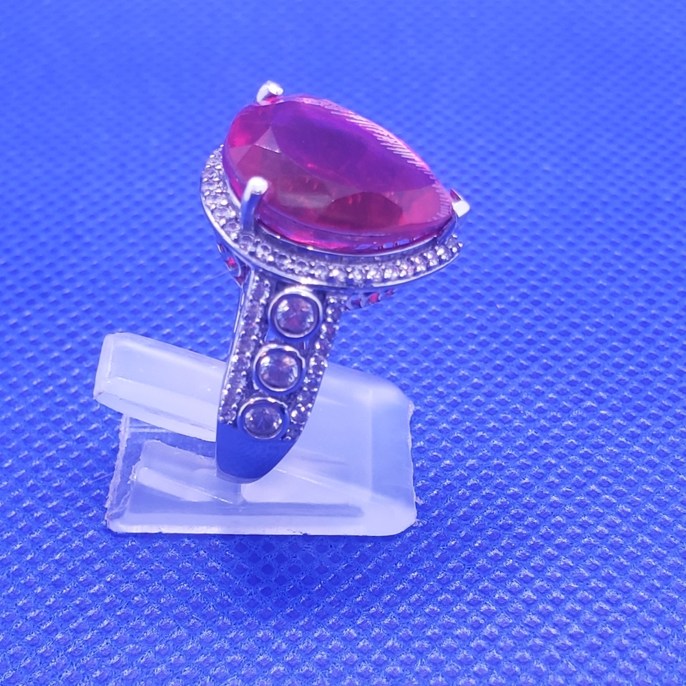 SOLD To  C! Rare Unique Volcanic Quartz  Ring in Platinum Over Sterling S - Picture 7 of 17